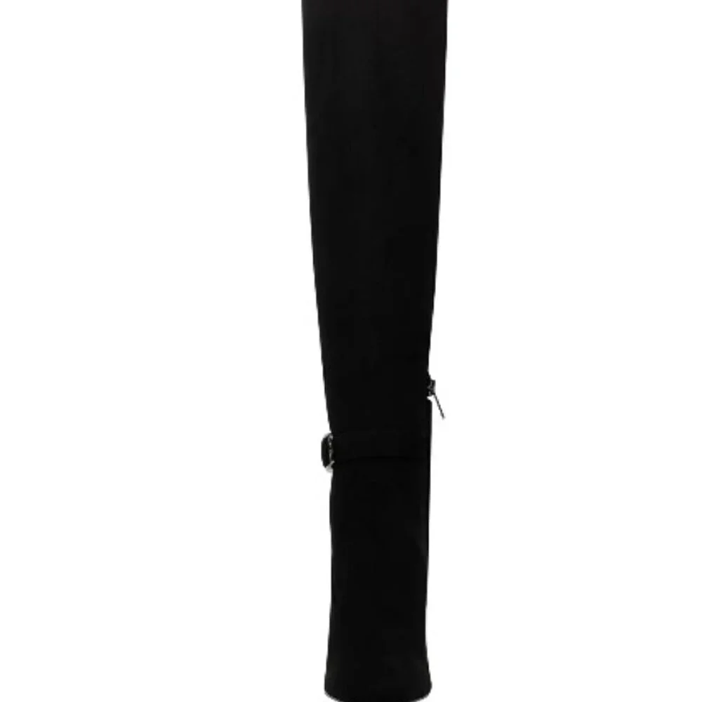 Marc Fisher Caia pull on over the knee buckle heeled boot 6.5